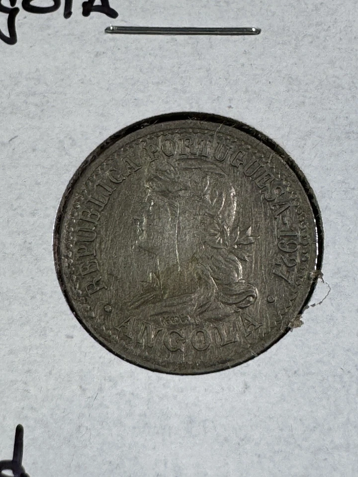 1927 Angola 2 Macutas (10 Centavos) Cleaned - Image 1 of 4