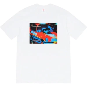 Supreme x Yohji Yamamoto Game Over Tee - White - FW20 - Size Large - Picture 1 of 5