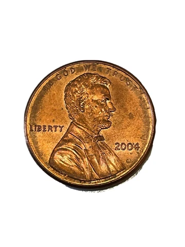 2004P Lincoln cent-red/broad strike & doubled lower eyelid & cracks/chips Cover