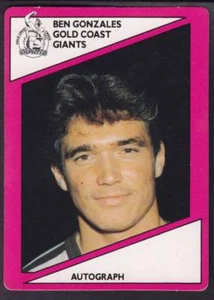SCANLENS 1988 GOLD COST BEN GONZALES NO.123 - Bild 1 von 1