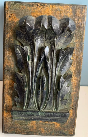 antique wood architectural SALVAGE vtg onlay applique corbel ornament moulding Cover