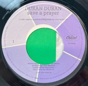 Duran Duran Save a Prayer / (From the Arena) 45 Pop Capitol Label Off Center - Bild 1 von 6