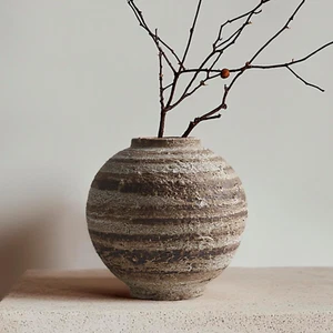 Ceramic Farmhouse Vase Rustic Decor,Pottery Decorative Flower Vases for Home Dec - Picture 1 of 12