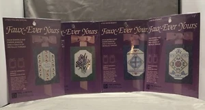 4 VTG 1989 Faux-Ever Yours Counted Cross-Stitch Embroidery Kits 5"X7" NEW - Picture 1 of 10