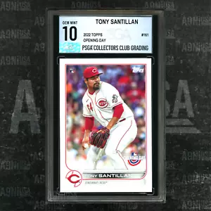 2022 Topps Opening Day #161 Tony Santillan RC Cincinnati Reds PSGA 10 GEMME NUOVE DI ZECCA - Foto 1 di 3