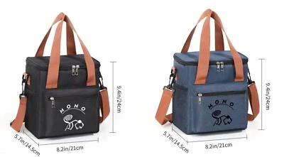 Изолированные ланч-пакеты, получите 2 ланч-пакета в черном и синем цвете на 1 покупку  - Изображение 1 из 4