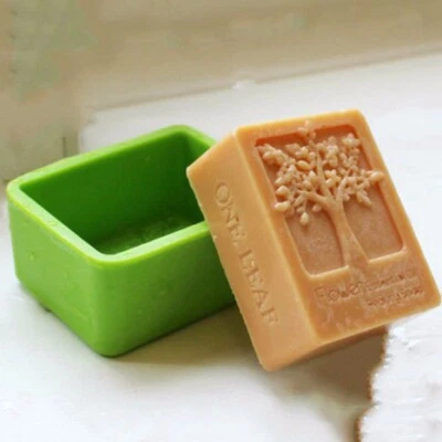 Life Tree Rectangle Silicone Soap Mold Craft Molds DIY Handmade Soap Mould - Image 1 of 3