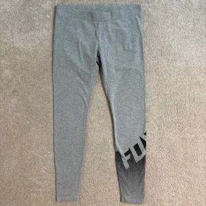 Fox Racing Leggings Athletic Activewear Fox Head Logo Gray Women's M - Picture 1 of 11