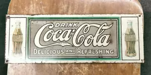 Vintage Coca-Cola Gas Station Sign Soda Metal - Picture 1 of 8