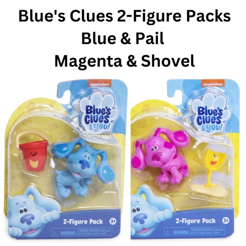 Blue's Clues & You 2-Figure Sets Blue & Pail + Magenta & Shovel Nickelodeon New Cover