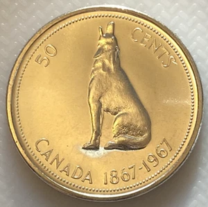 1967 CANADA 50 CENTS PROOF-LIKE .800 SILVER HALF DOLLAR COIN - Picture 1 of 2