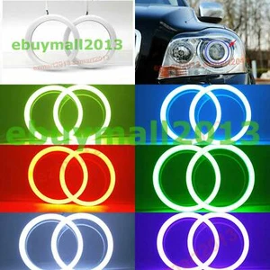 Cotton RGB Halo Ring Devil Angel Eye for Volvo XC90 Xenon Headllamp 08-14 DRL - Picture 1 of 20
