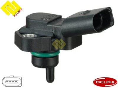 DELPHI PS10178 INTAKE MANIFOLD PRESSURE SENSOR MAP SEAT ,VOLKSWAGEN 038906051A , - Image 1 of 4