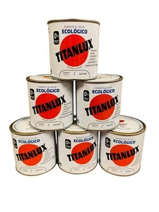 6x Titanlux Ökologische Mehrflächen-Emaillelack auf Wasserbasis Glanz Weiß 250ml - Bild 1 von 3