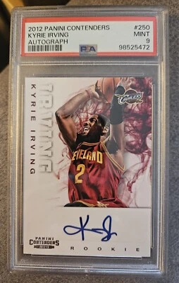 2012-13 Panini Contenders Kyrie Irving  Rookie Auto #250  PSA 9 Mint  - Image 1 of 2