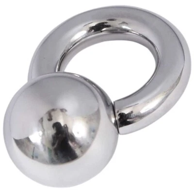 Big Ball Chunk Ring - 1" Heavy Threaded Ball, PA or Guiche Body Piercing Jewelry - Image 1 of 3