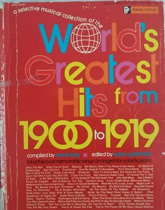 Libro de música para piano y voz de los mejores éxitos del mundo de 1900 a 1919 54 canciones - Imagen 1 de 4