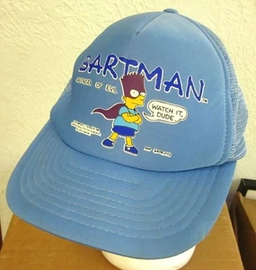 BART SIMPSON Beat-Up Trucker Cap Vintage SIMPSONS Cartoon 1990 Mütze Avenger of Evil - Bild 1 von 4