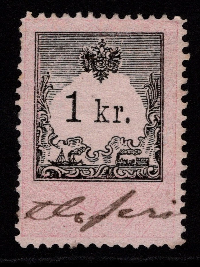 Lombardy Venetia 1k Rose Used Perf 12 - S36235 - Image 1 of 1