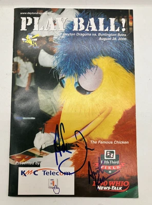 Play Ball Reds Minors Program 2000 Autographed Auto Adam Dunn & Austin Kearns - Image 1 of 4