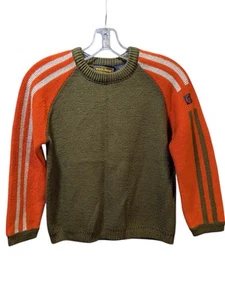 Woolrich Child’s Sweater Green And Orange Size 7 - Picture 1 of 5