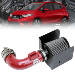 HPS Mandrel-Bent Aluminum Red Shortram Air Intake For 15-20 Honda Fit 1.5L - Picture 1 of 3