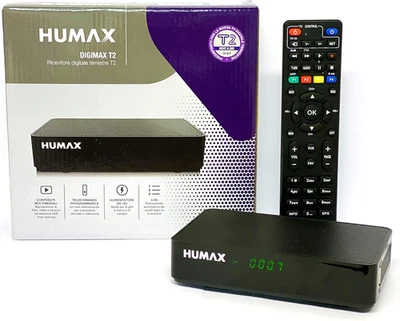 9-00142 - Decoder Digitale Terrestre DVB-T2 HD-2022T2 Digimax T2 Con Telecomando - Immagine 1 di 4
