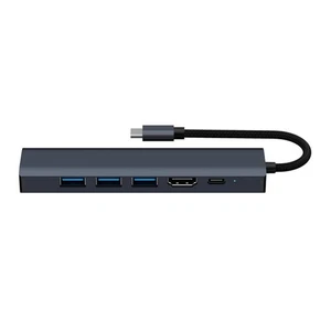 PD RJ45 Docking Station for Dock Adapter Type C to Usb 3 04447 - Afbeelding 1 van 7