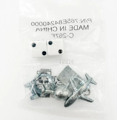 Ms. Монополия настольная игра запасные части Movers жетоны и кости новый без белой шляпы - Изображение 1 из 3