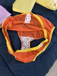RARE Nwt victoria's secret PINK Orange Extra Low Rise Bikini panties Large - Picture 1 of 7