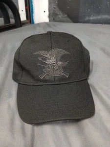 National Rifle Associatio (NRA) Eagle Logo Adjustable Strap Black +Gray Hat Cap - Picture 1 of 6
