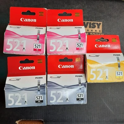 Bulk 7 Canon PIXMA Ink PGI-520 CLI521 iP4700 MP540 MP550 MP560 Inkjet Cartridge - Image 1 of 4