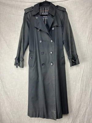 Vintage Burberrys Long Trench Coat Double Breasted Blue - Image 1 of 4
