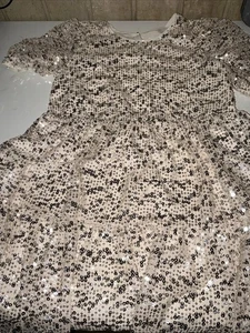Cat & Jack Girls Sequence Rose gold Color Dress- Size /M/8 - Picture 1 of 4