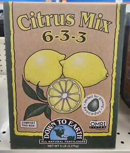 Down to Earth Organic 5lb Citrus Fertilizer Mix 6-3-3 New