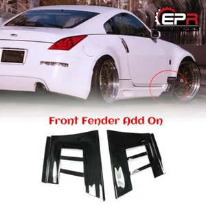 For Nissan 350Z Z33 Front Fender Extension Vent Duct Mudguards Kit FRP Unpainted - Picture 1 of 8