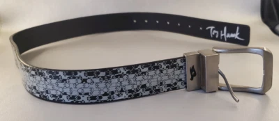 Tony Hawk Niños Pequeño Cinturón Reversible Negro Patrón Monopatín 22-24" Cintura Foto 1 de 4