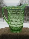 Fenton Green Opalescent Honeycomb and Clover Water Pitcher !!!!