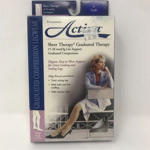 Top in pizzo alto per coscia Activa supporto gambe compressione 15-20 mmHg taglia A nudo - Foto 1 di 6