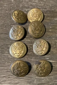 8 Antique WW11 Army Uniform Buttons - Picture 1 of 9