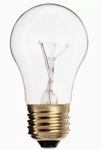 2x Satco S3810 130V Medium Base 40-Watt A15 Light Bulb for Appliance Clear NEW - Picture 1 of 2