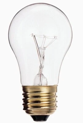 2x Satco S3810 130V Medium Base 40-Watt A15 Light Bulb for Appliance Clear NEW - Image 1 of 2