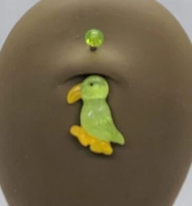 Green Acrylic Pelican Navel Belly Button Rings New Body Jewelry - Picture 1 of 2