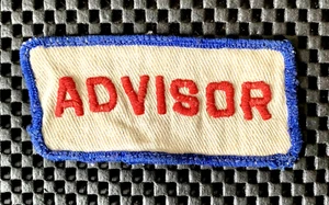 ADVISOR EMBROIDERED SEW ON ONLY PATCH TITLE NAME 3 1/2" x 1 3/4" - Picture 1 of 2