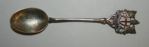 Enameled London w/Dragons Handle Sterling Silver 3 7/8" Souvenir Spoon - Picture 1 of 4