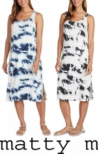 Matty M Ladies' Sleeveless Tie Dye Midi Dress - Picture 1 of 9