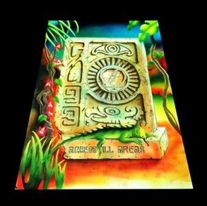 Cartolina Grateful Dead 1993 arte laminata tour autunno inverno accesso tutte le aree 2000 - Foto 1 di 12