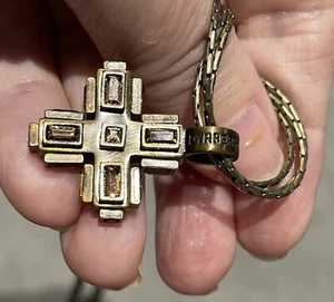 DYRBERG KERN-DANISH CO. -SWAROVSKI PENDENT AND 3 STRAND CHAIN-RRP £79.95 NEW . - Picture 1 of 10