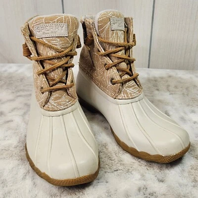Botas de pato Sperry para mujer talla 6 patrón de hojas forradas de tela impermeables STS81649 Foto 1 de 4