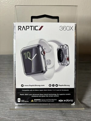 Protector de pantalla híbrido Raptic 360X para Apple Watch 38 mm Foto 1 de 2